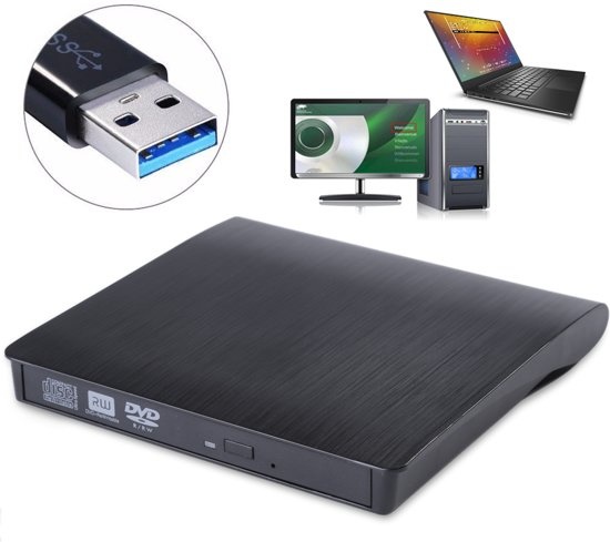 Externe CD Speler - Plug&Play - USB 3.0 - Brander Externe CD Speler - Plug&Play - USB 3.0 - Brander