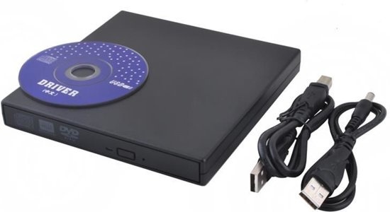 Plug&Play - Externe CD/DVD Combo Drive Speler Reader - Vierkant Plug&Play - Externe CD/DVD Combo Drive Speler Reader - Vierkant