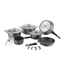 Royalty Line Royalty Line - Pan set - 14 pieces - Silver