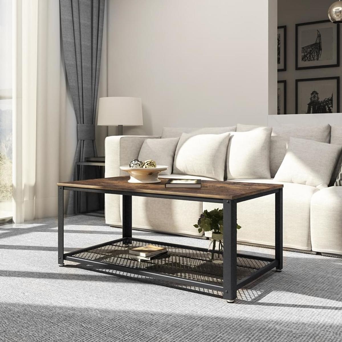 Parya Home - Vintage Couchtisch - Metall/Holz