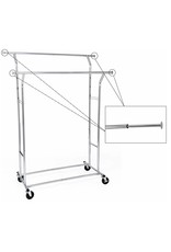 Parya Home Parya Home - Adjustable Clothes Rack - Silver - Casters