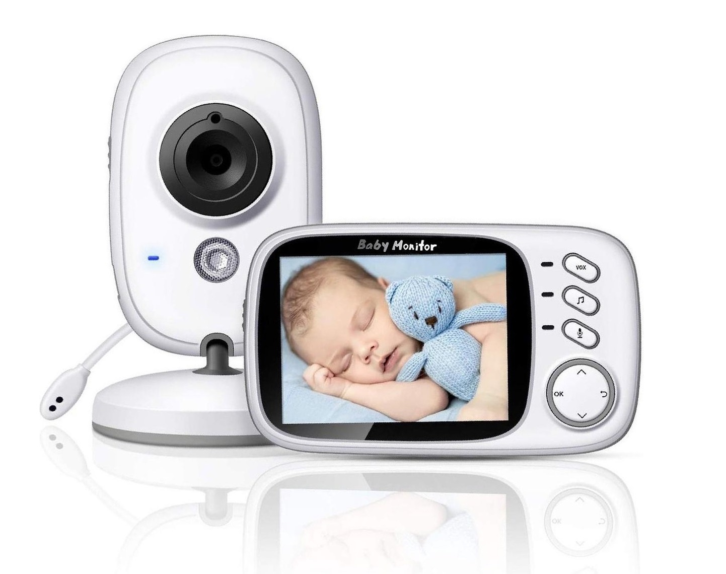 Parya Official - Babyfoon met camera  - 3.2 inch babyphone