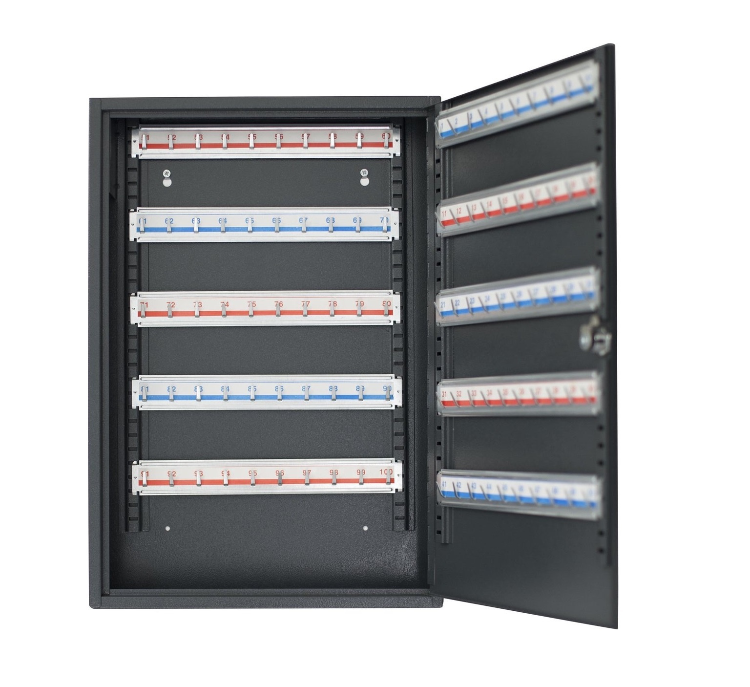 PAVO - Schlüsselkasten - Deluxe - 100 Haken - Dunkelgrau