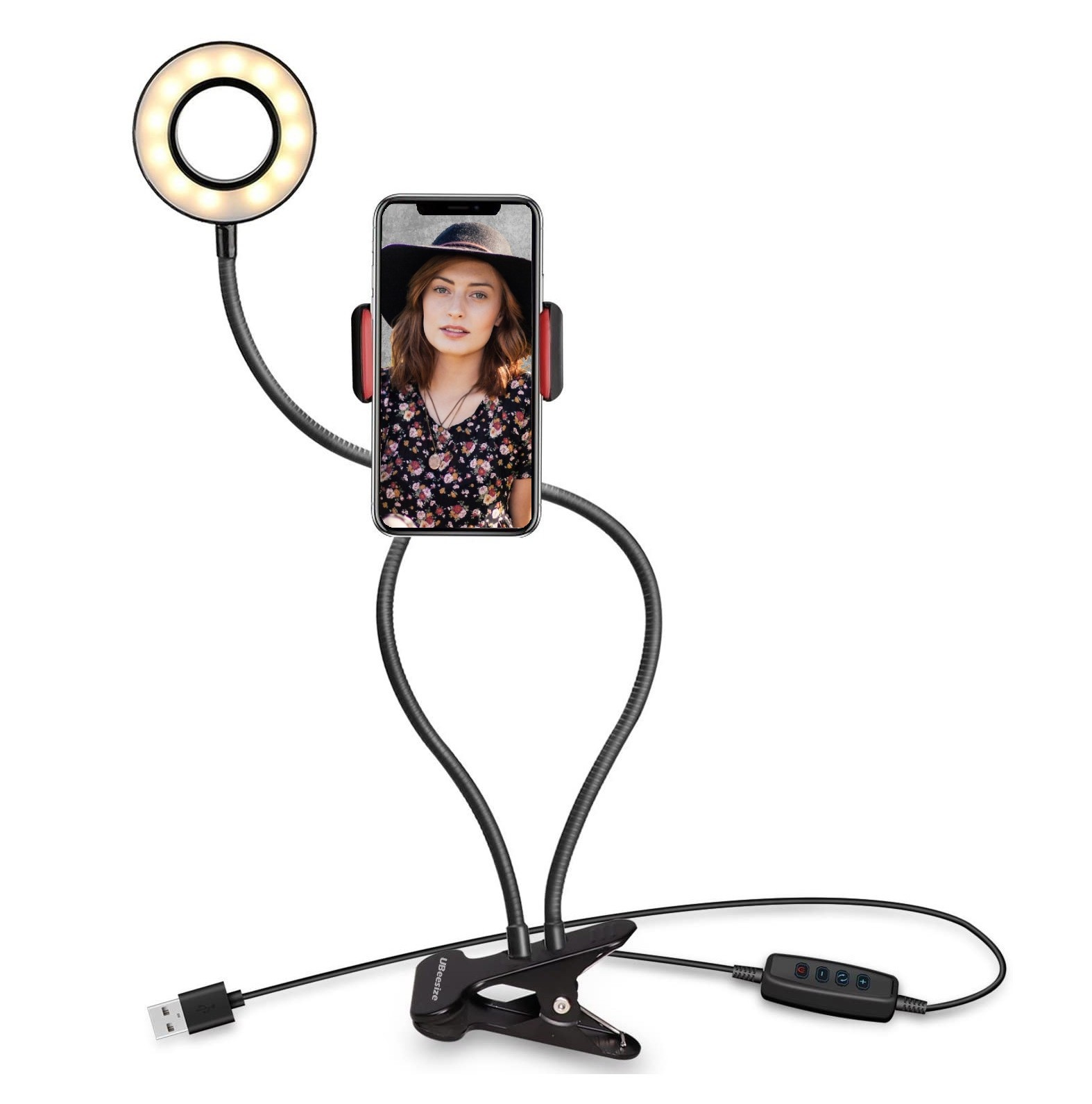 Parya Official - LED Ringlamp - Incl. Telefoonhouder Parya Official - LED Ringlamp - Incl. Telefoonhouder