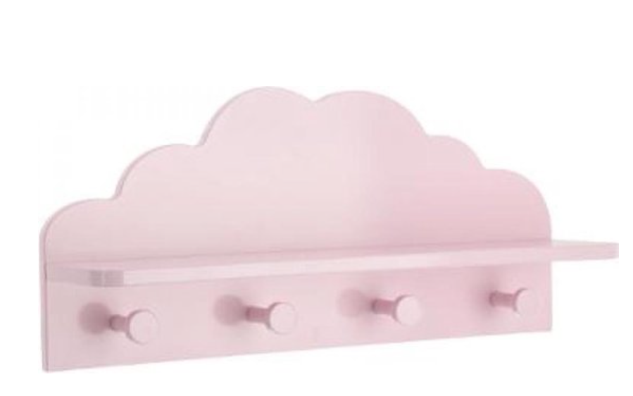 Atmosphera - Garderobe Girls - Rosa - 4 Haken - Ablage