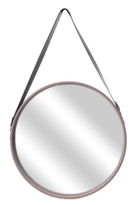 Home Deco - Runder Spiegel - Rahmen in Beige - 50cmØ