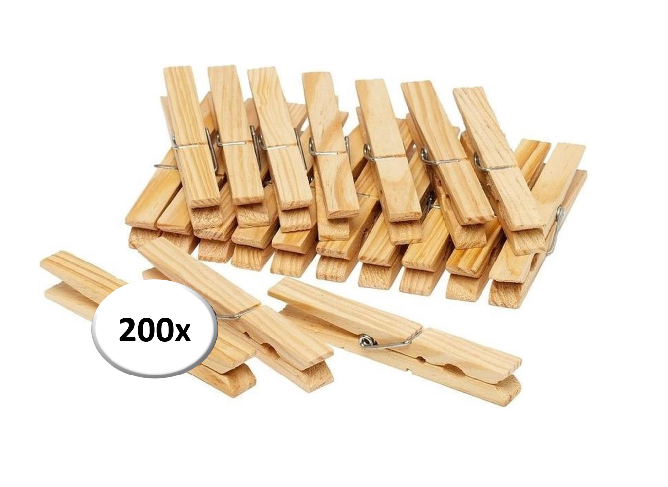Houten Wasknijpers - Naturel Houten Wasknijpers - Naturel