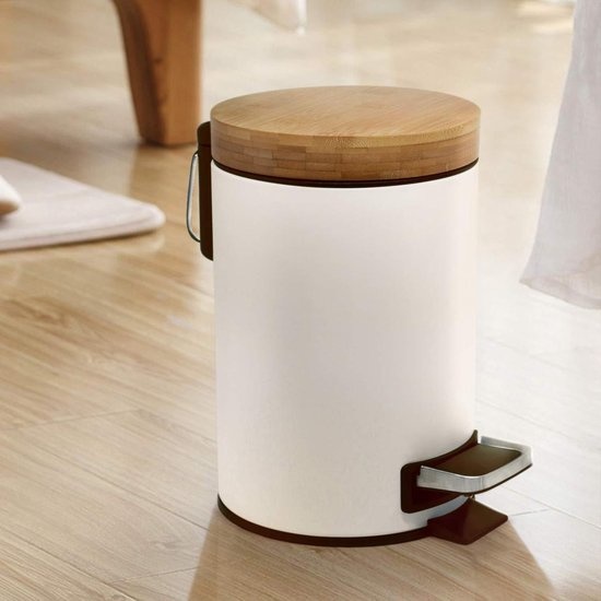 5Five - White Pedal bin - 3 Liter - White