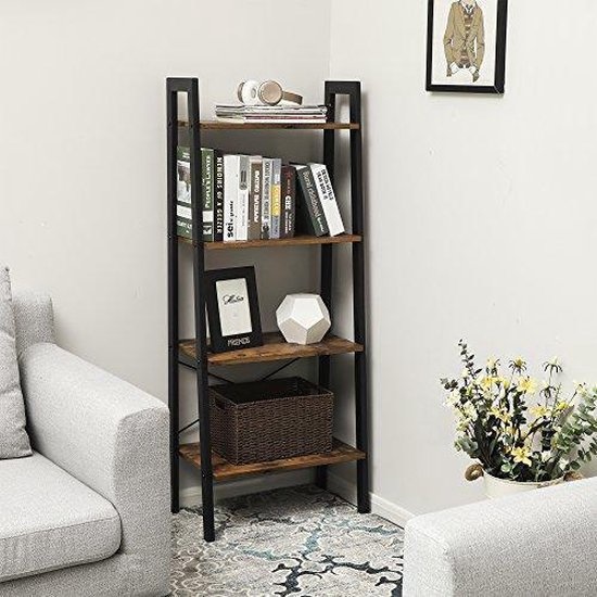 Parya Home - Bücherregal - Metall - Schwarz