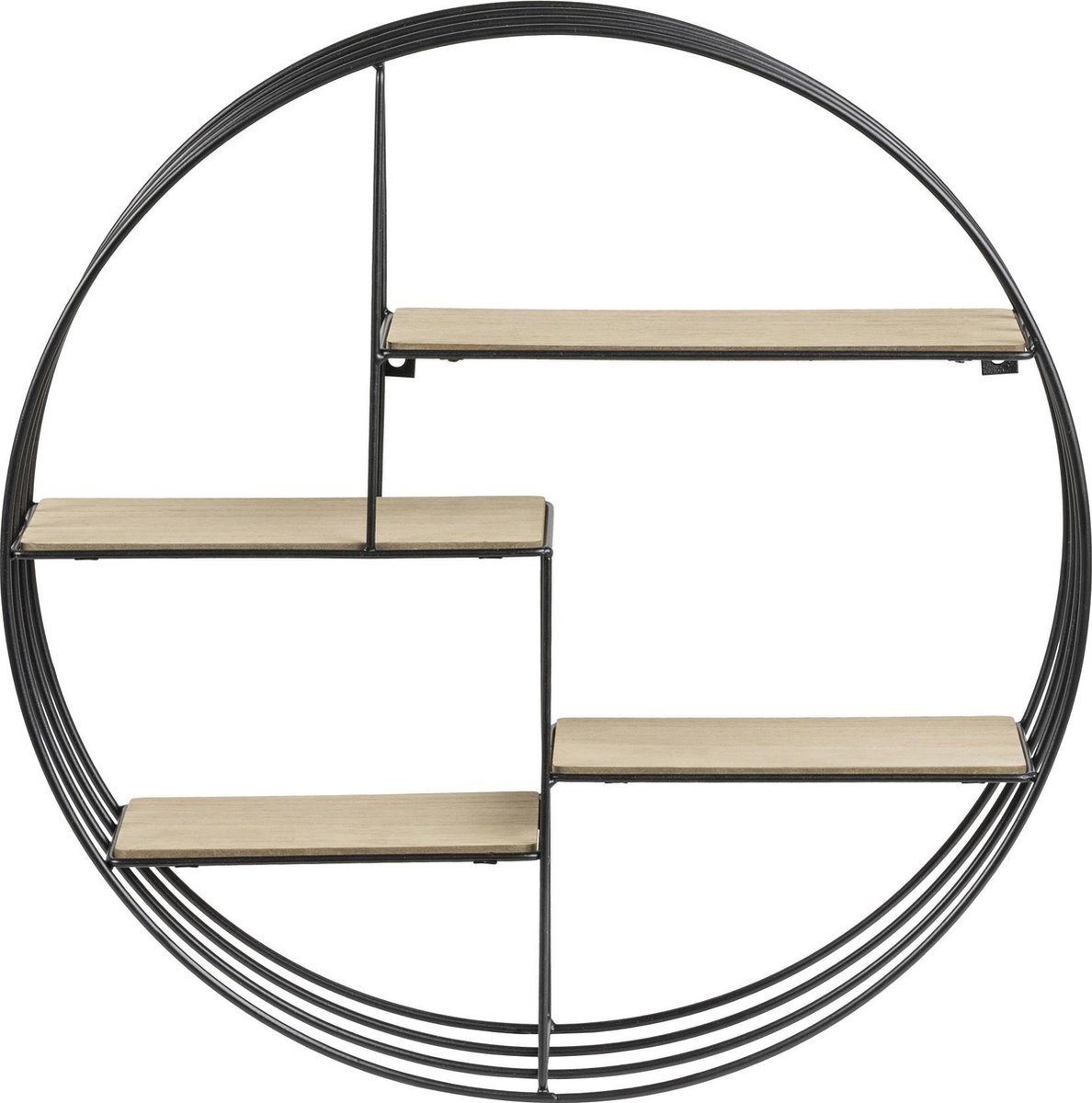 Parya Home - Wandregal aus Metall - Ø45 cm - Schwarz