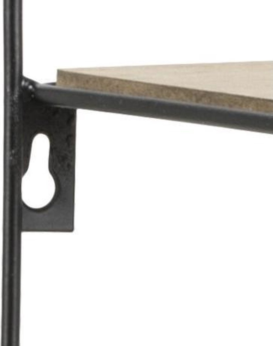 Parya Home - Wandregal aus Metall - Ø45 cm - Schwarz