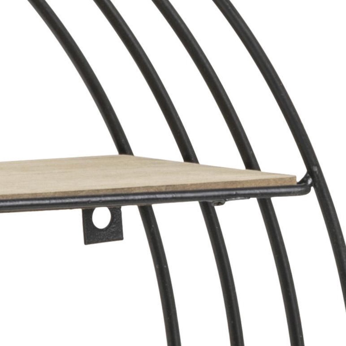 Parya Home - Wandregal aus Metall - Ø45 cm - Schwarz