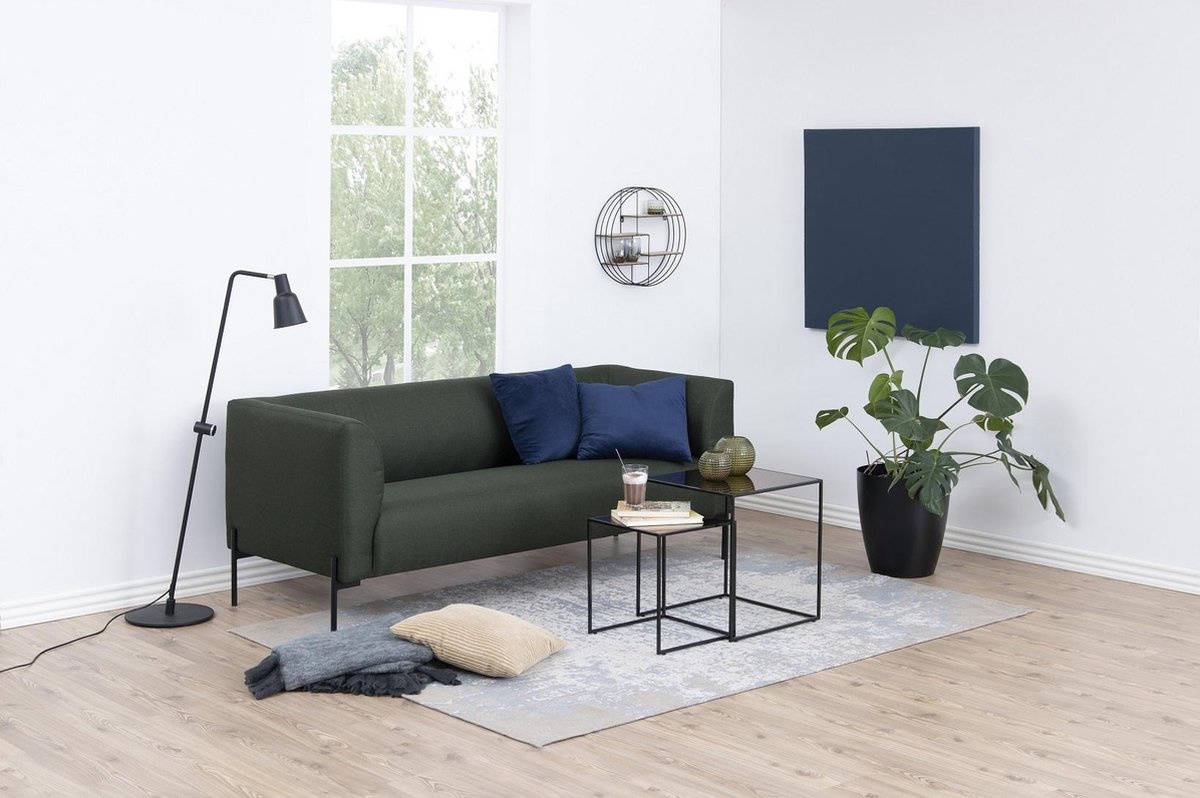 Parya Home - Wandregal aus Metall - Ø45 cm - Schwarz