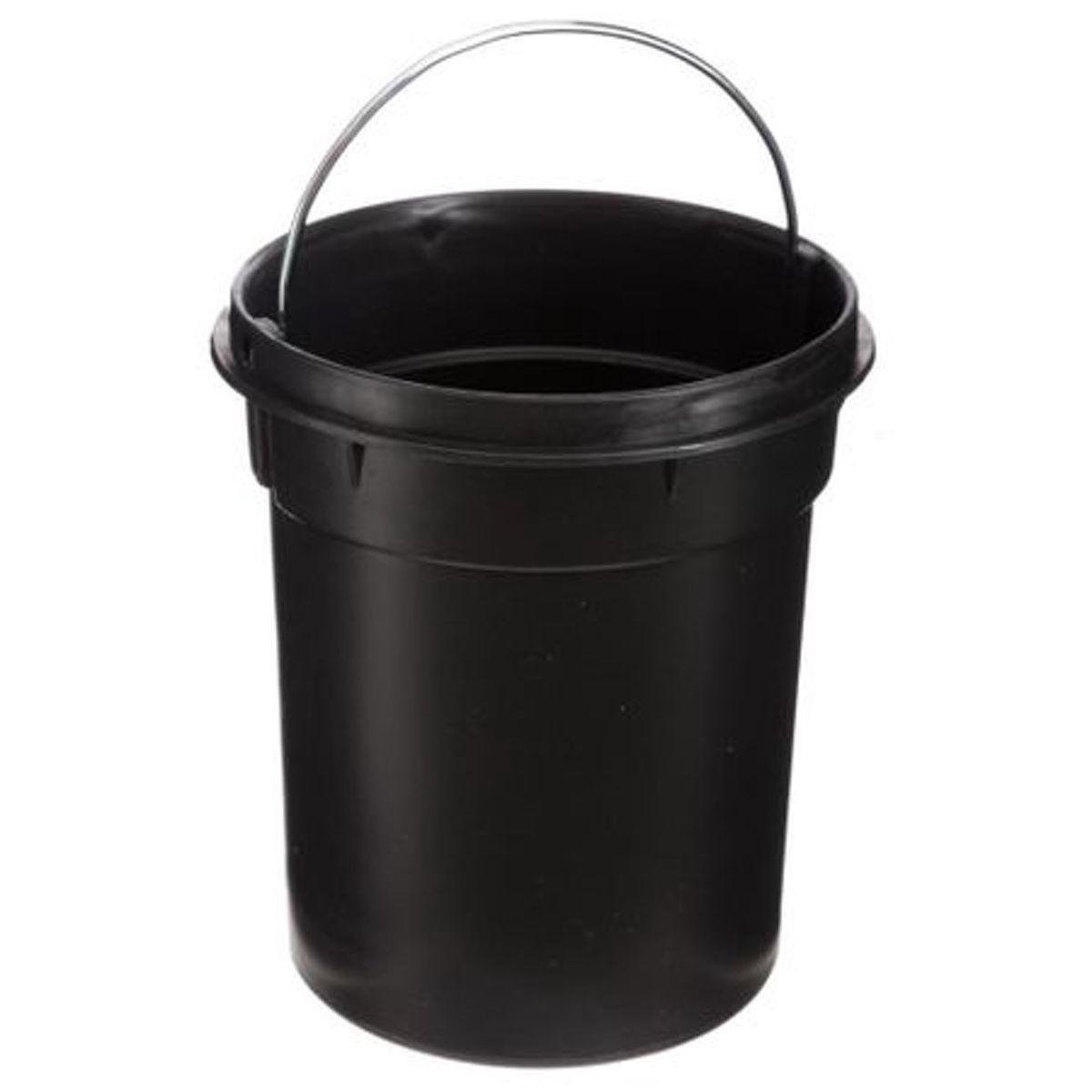 5Five - Pedal Bin - 3 Liter - Metal / Bamboo - Black