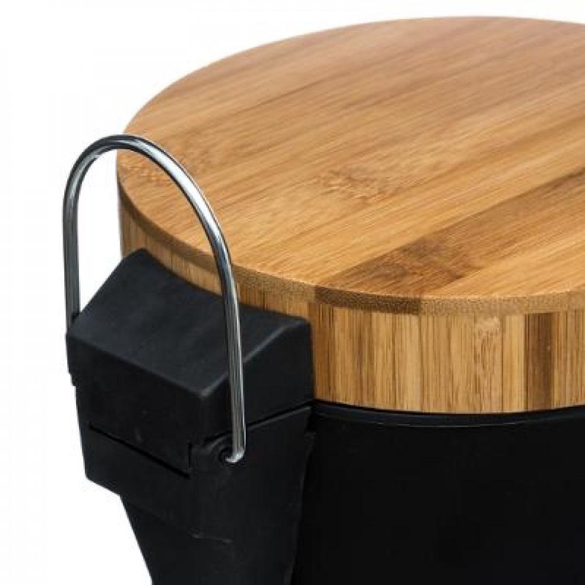 5Five - Pedal Bin - 3 Liter - Metal / Bamboo - Black