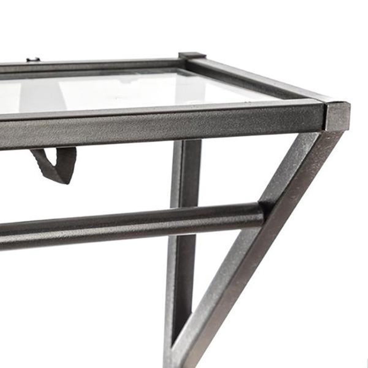 5Five - Coat rack with shoe rack - Metal and Wood - Black - 80 x 38 x 160 cm