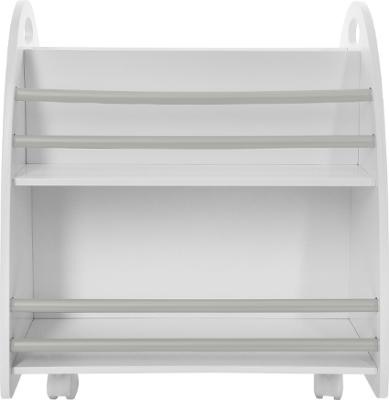Atmosphera - Low bookcase for children - on wheels - white/grey