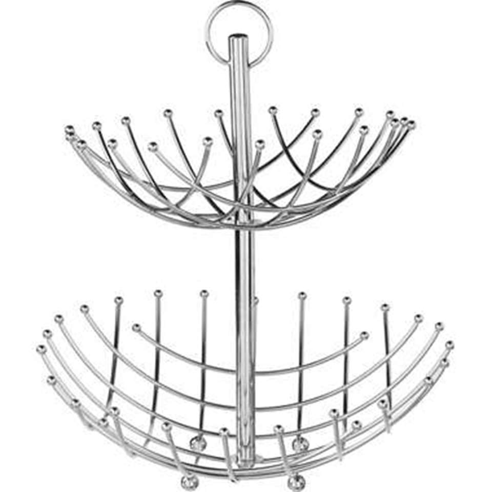 Atmosphera - Fruit Bowl - 2 Layers - Chrome - Ø40 cm