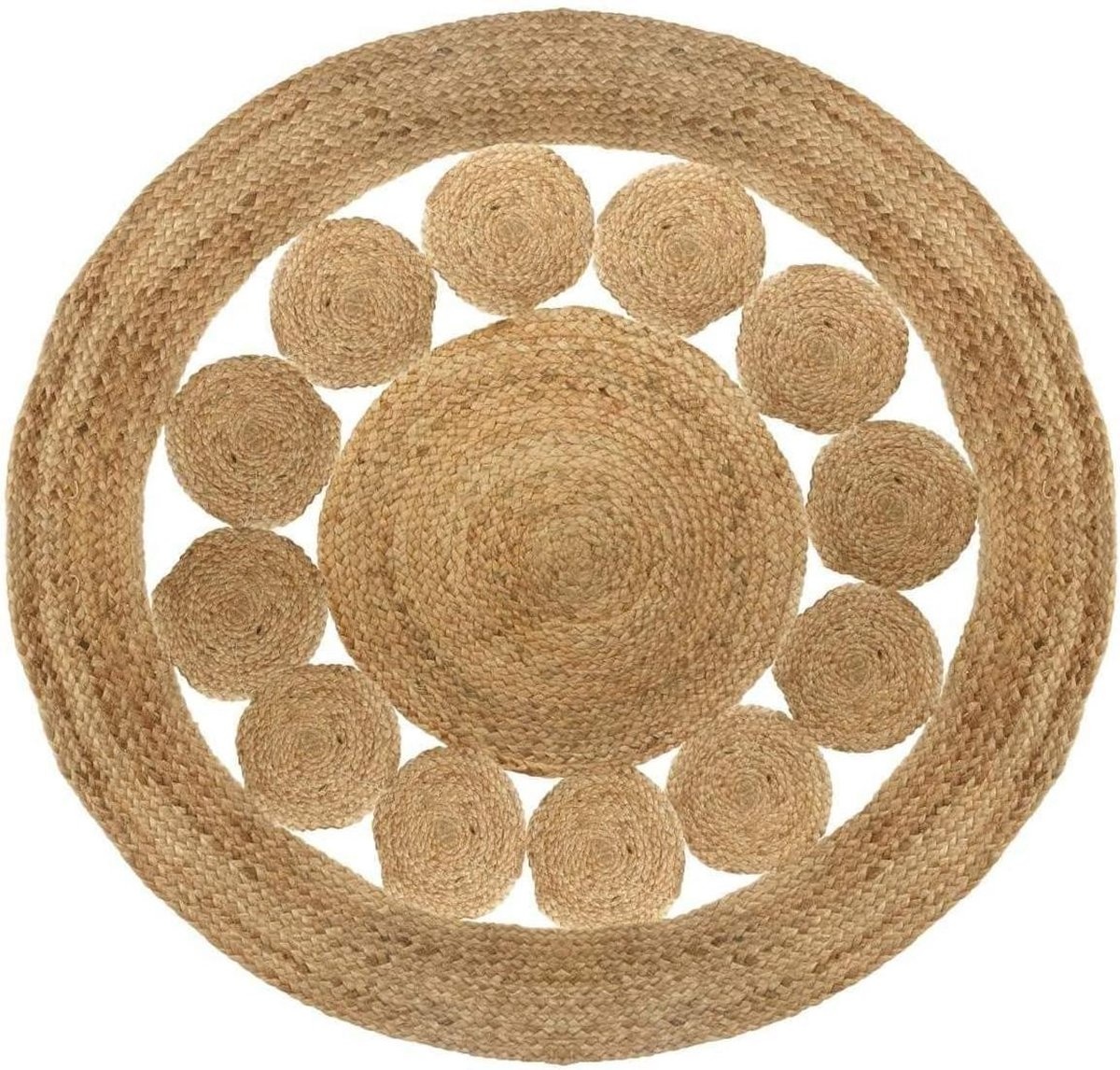 Atmosphera - Vloerkleed - Naturel -Ø 80 cm Atmosphera - Vloerkleed - Naturel -Ø 80 cm