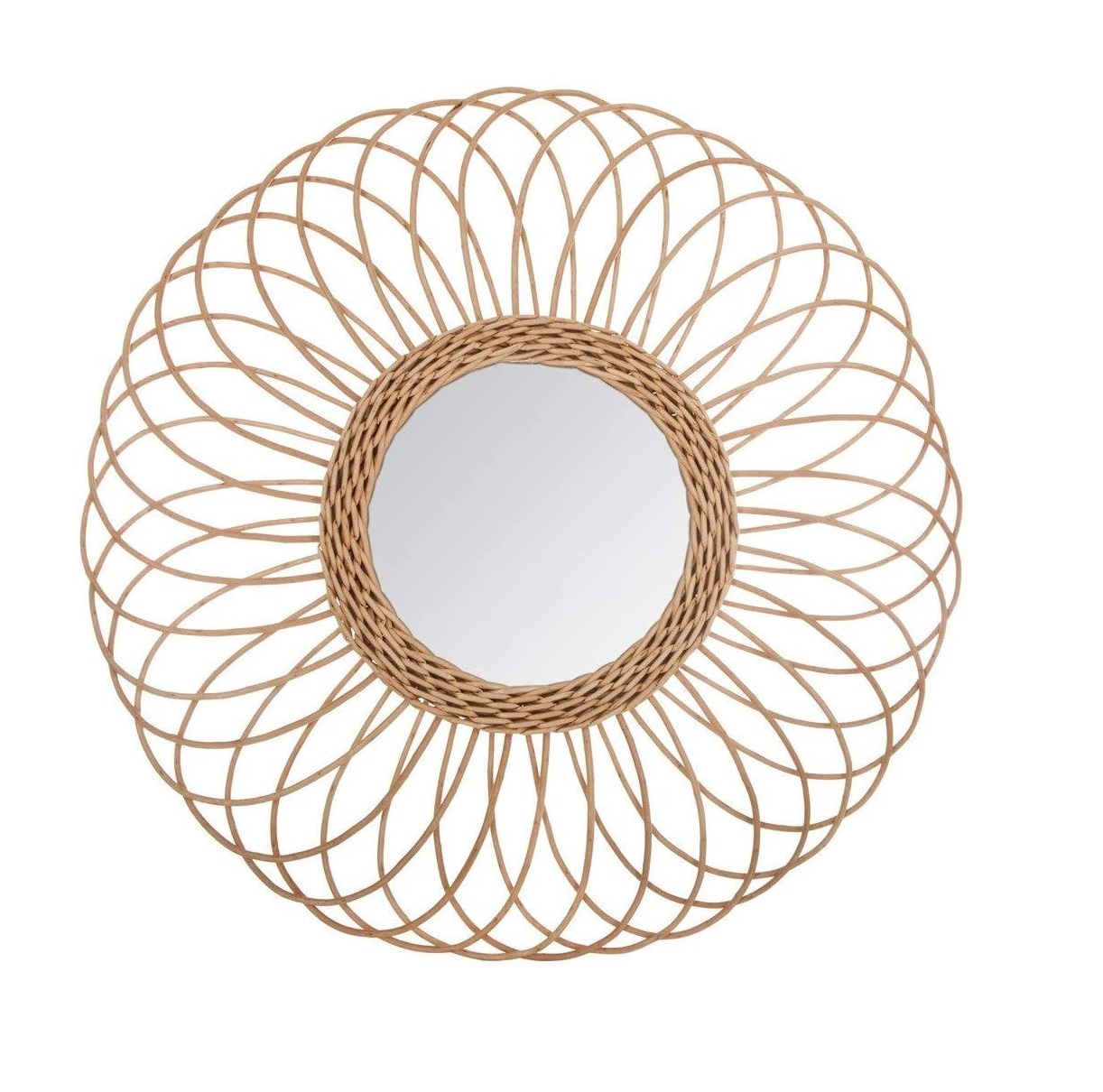 Atmosphera - Wandspiegel - Rattan - Beige - Ø58 cm