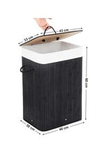 Parya Home Parya Home - Laundry Basket - Bamboo - 72 Liter - Zwart