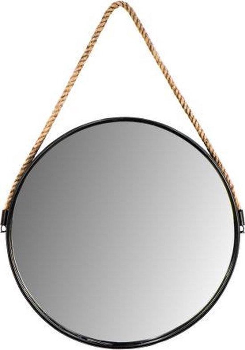 Atmosphera - Wandspiegel - Zwart -Ø 38 cm Atmosphera - Wandspiegel - Zwart -Ø 38 cm