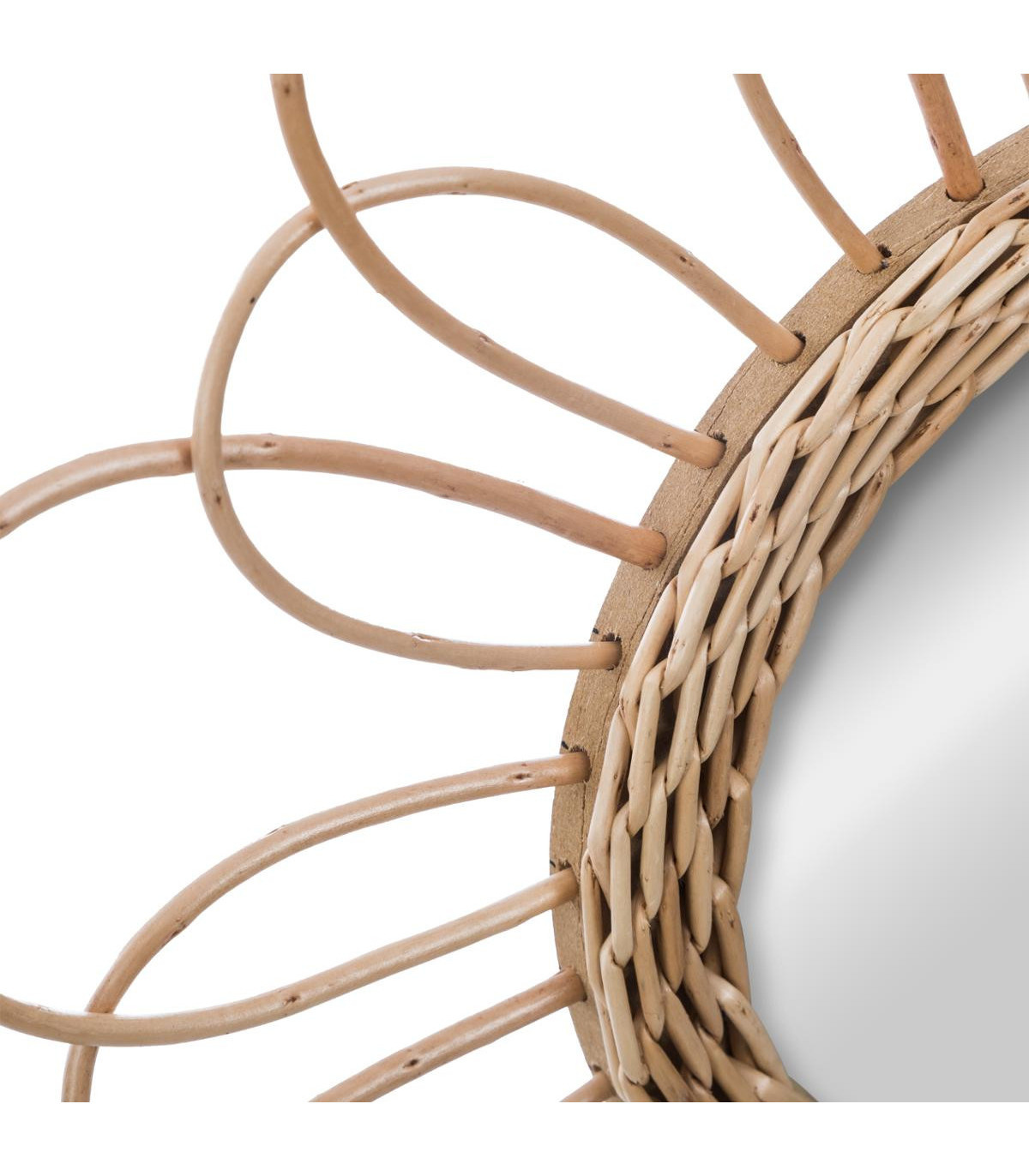 Atmosphera - Round Mirror - Rattan - Ø38 cm