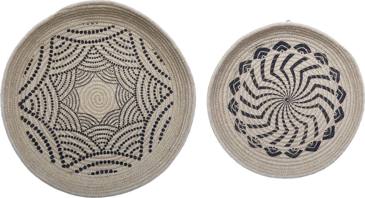 Atmosphera - Muurdecoratie - Jute Manden - 2 Stuks