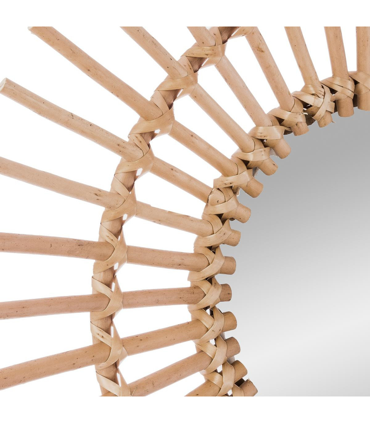 Atmosphera - Mirror - Rattan - Brown - Ø58cm
