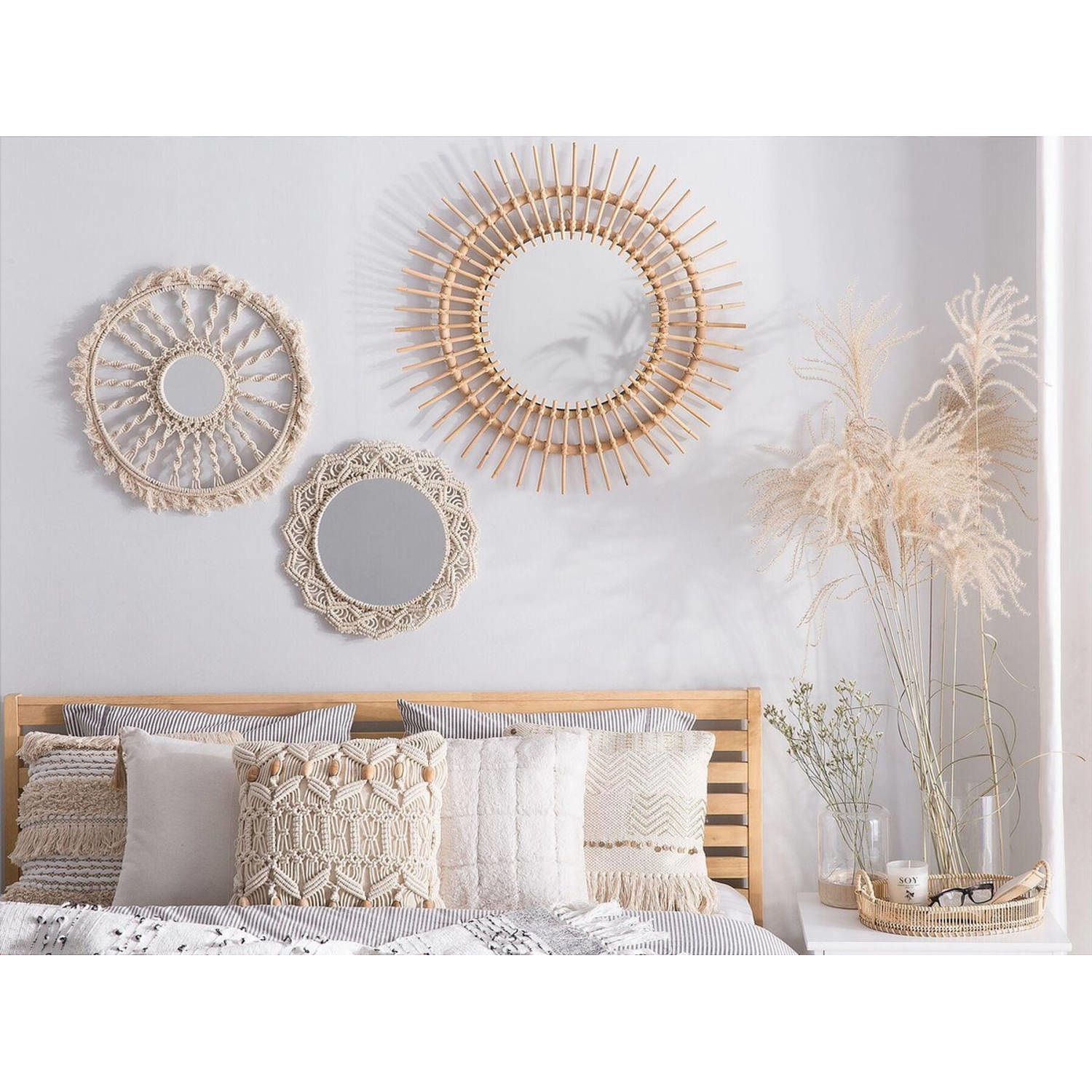Atmosphera - Mirror - Rattan - Brown - Ø58cm