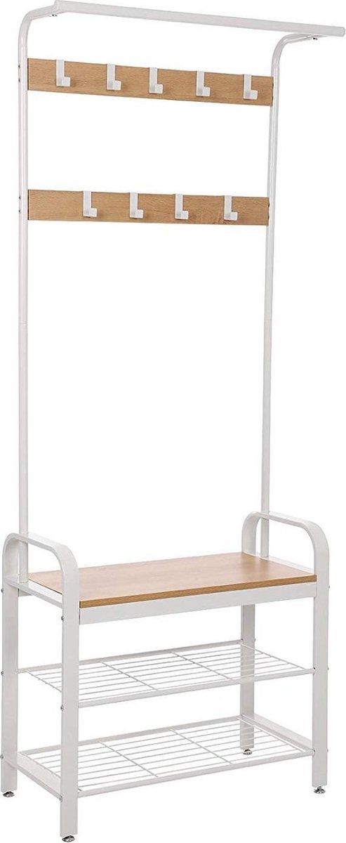 Clothes Rack - Coat & Shoe Rack - 9 Hooks
