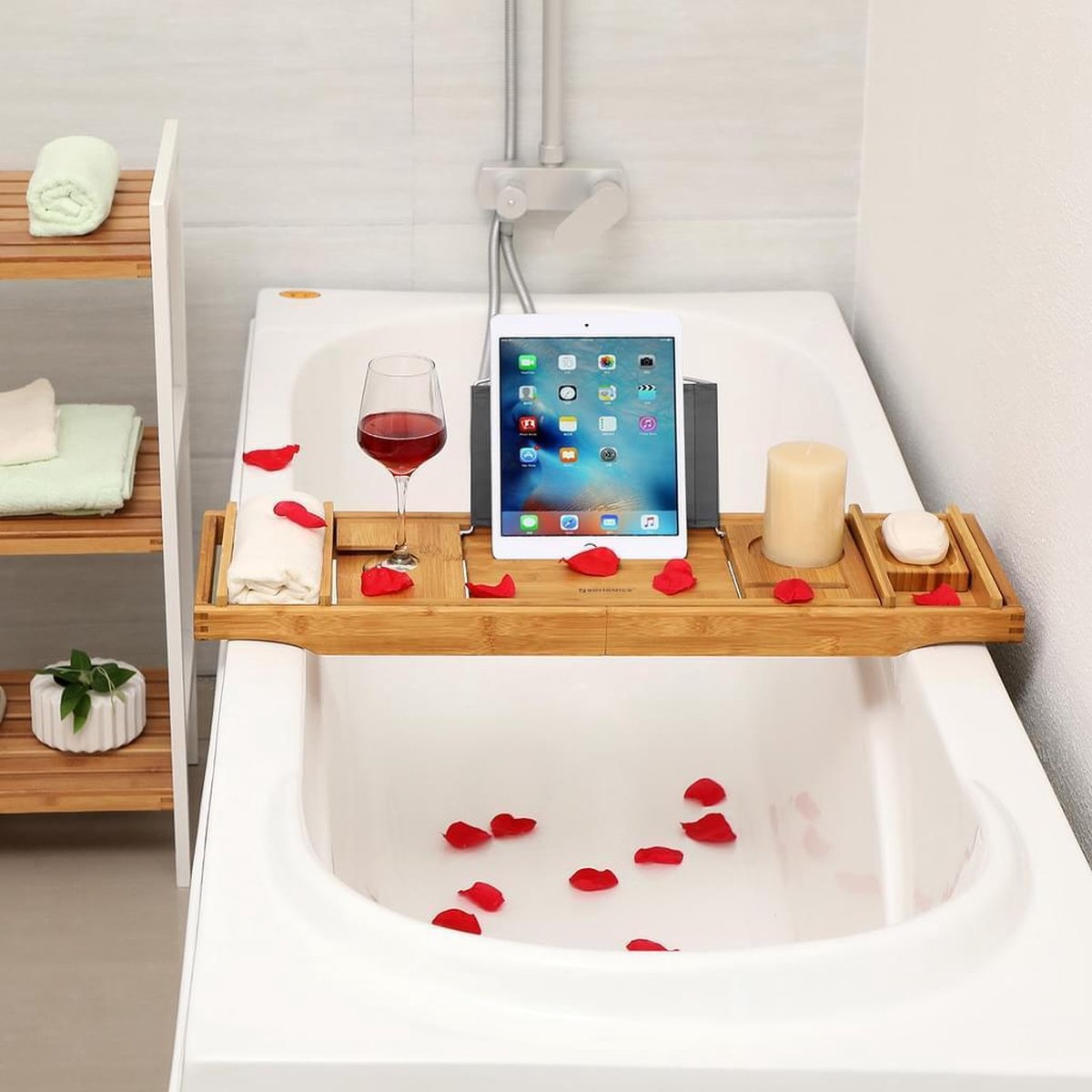Bath Board - Extendable - Bamboo - 75x23 cm