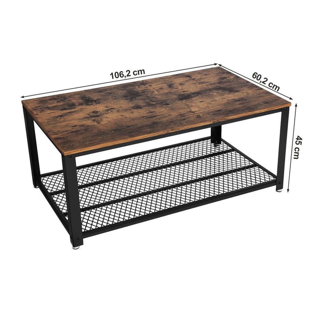 Salontafel - Vintage - Bruin - 106,2 x 45 x 60,2 cm