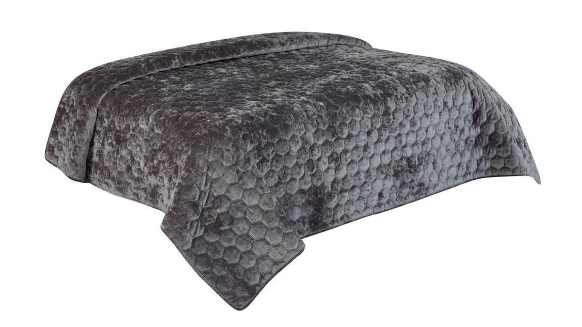 Unique Living - Bedsprei - Donkergrijs - 240x280cm