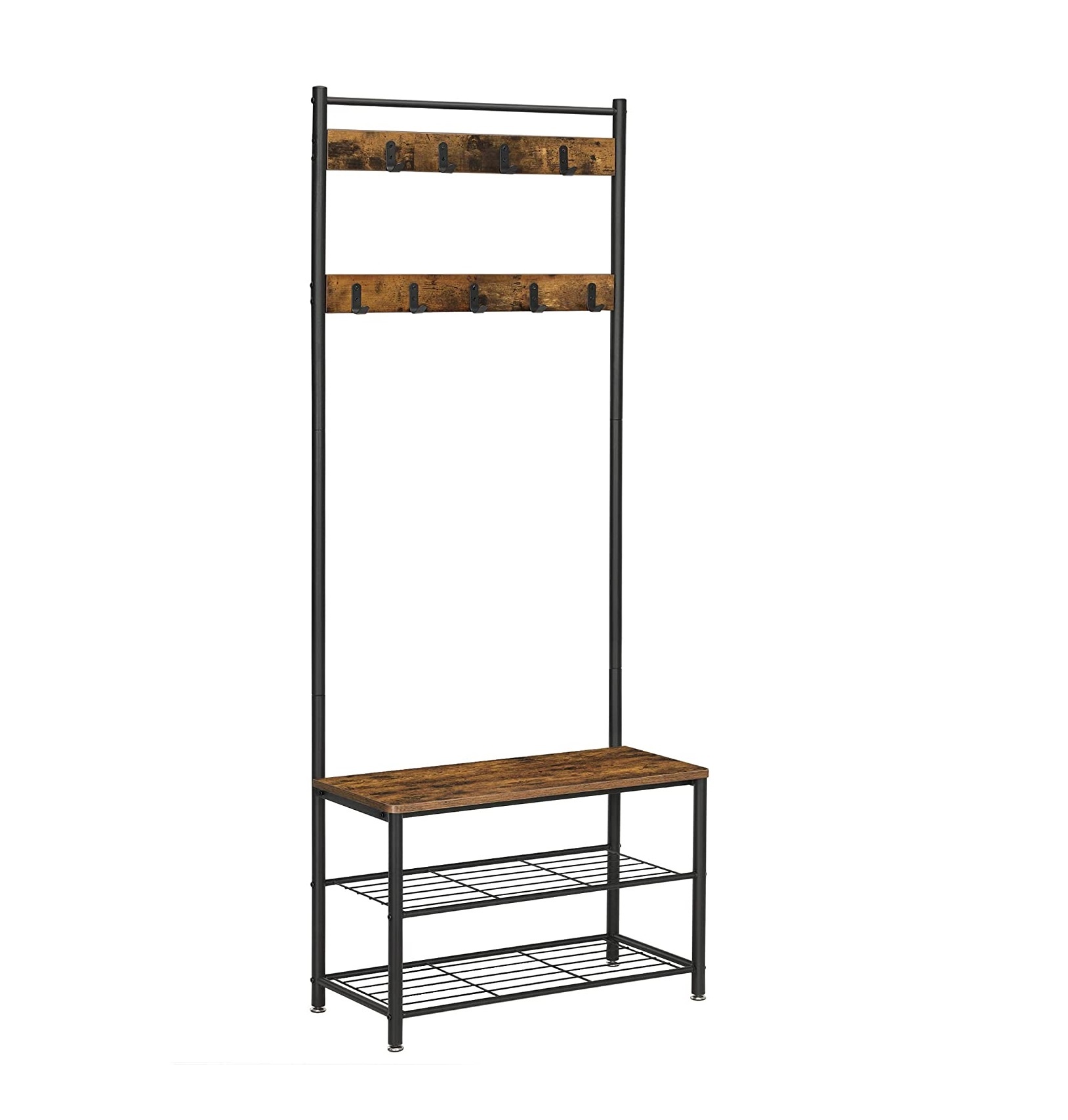 Vasagle- Multifunktions-Garderobe - Vintage - Dunkelbraun