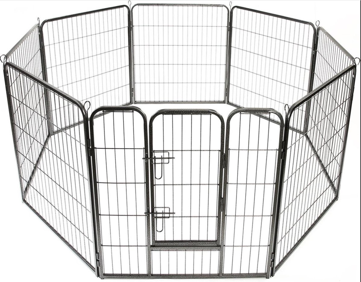 Hondenren - Voor Puppy's - 8-Delig - Zwart Hondenren - Voor Puppy's - 8-Delig - Zwart