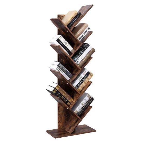 Vasagle -Vintage Boekenkast - 8 Planken - Bruin Vasagle -Vintage Boekenkast - 8 Planken - Bruin