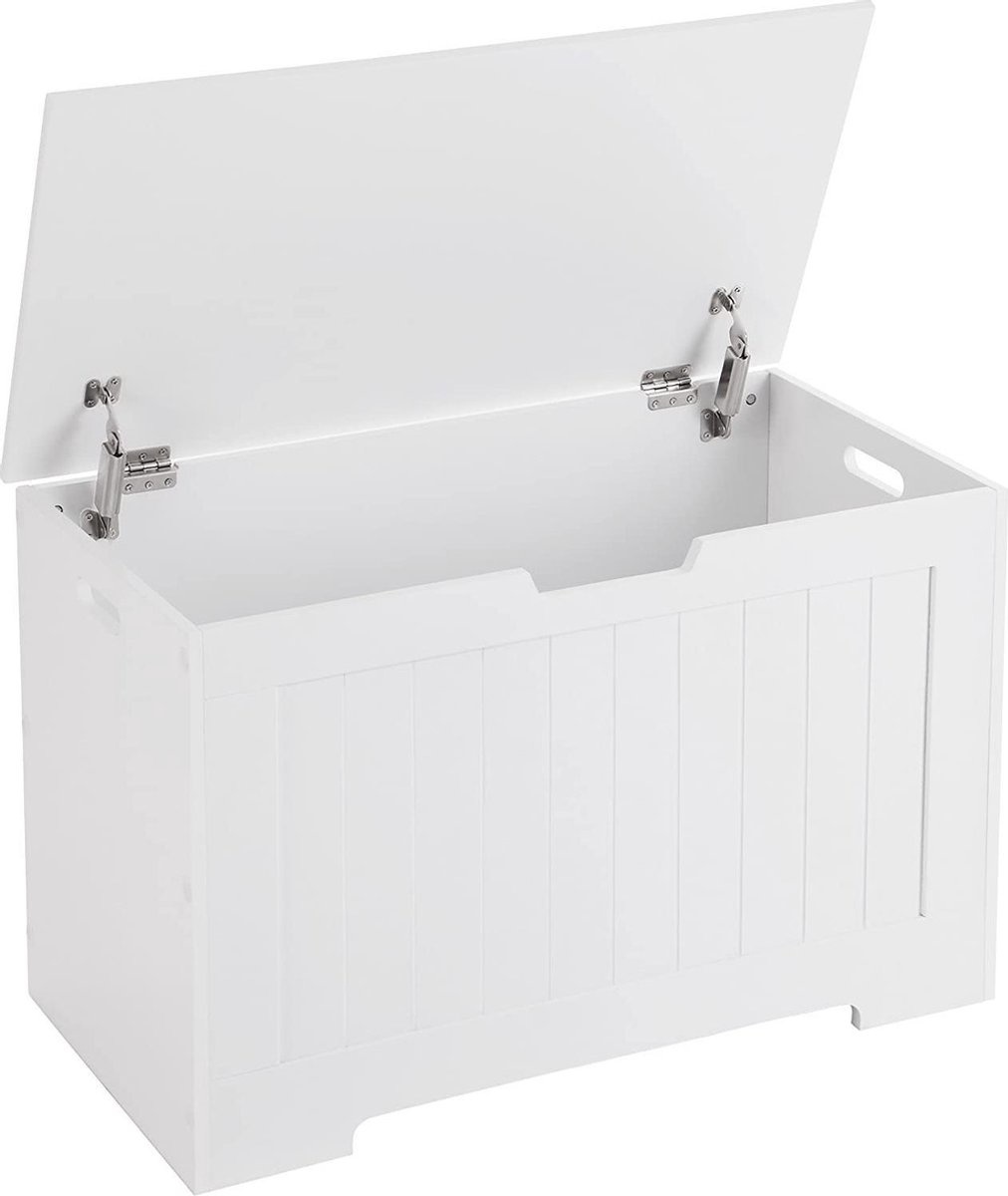 Vasagle - Opbergkist - Wit - 76 x 48 x 40 cm Vasagle - Opbergkist - Wit - 76 x 48 x 40 cm