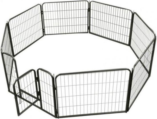 Hondenren - Voor Puppy's - 8-Delig - Zwart
