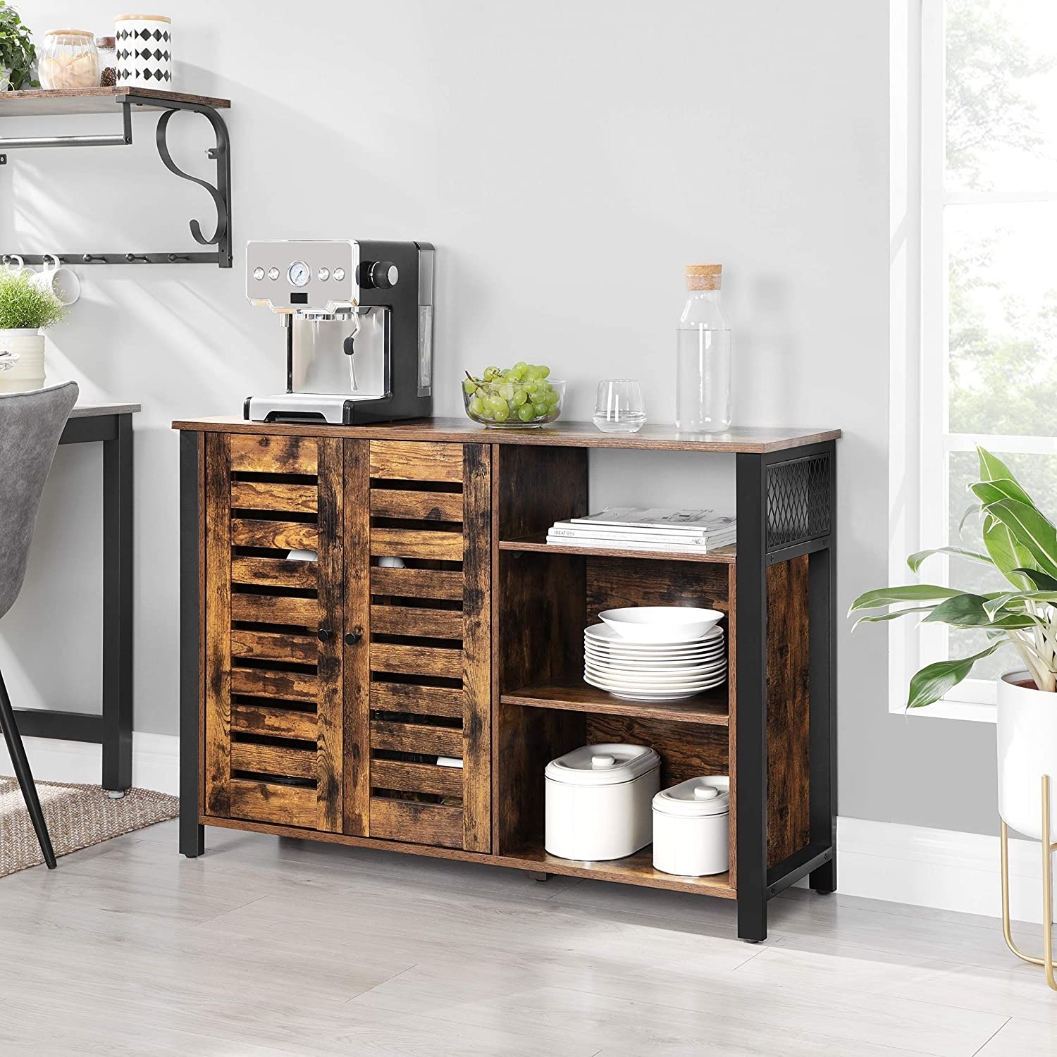 Parya Home - Sideboard - Industriell - Braun - Holz