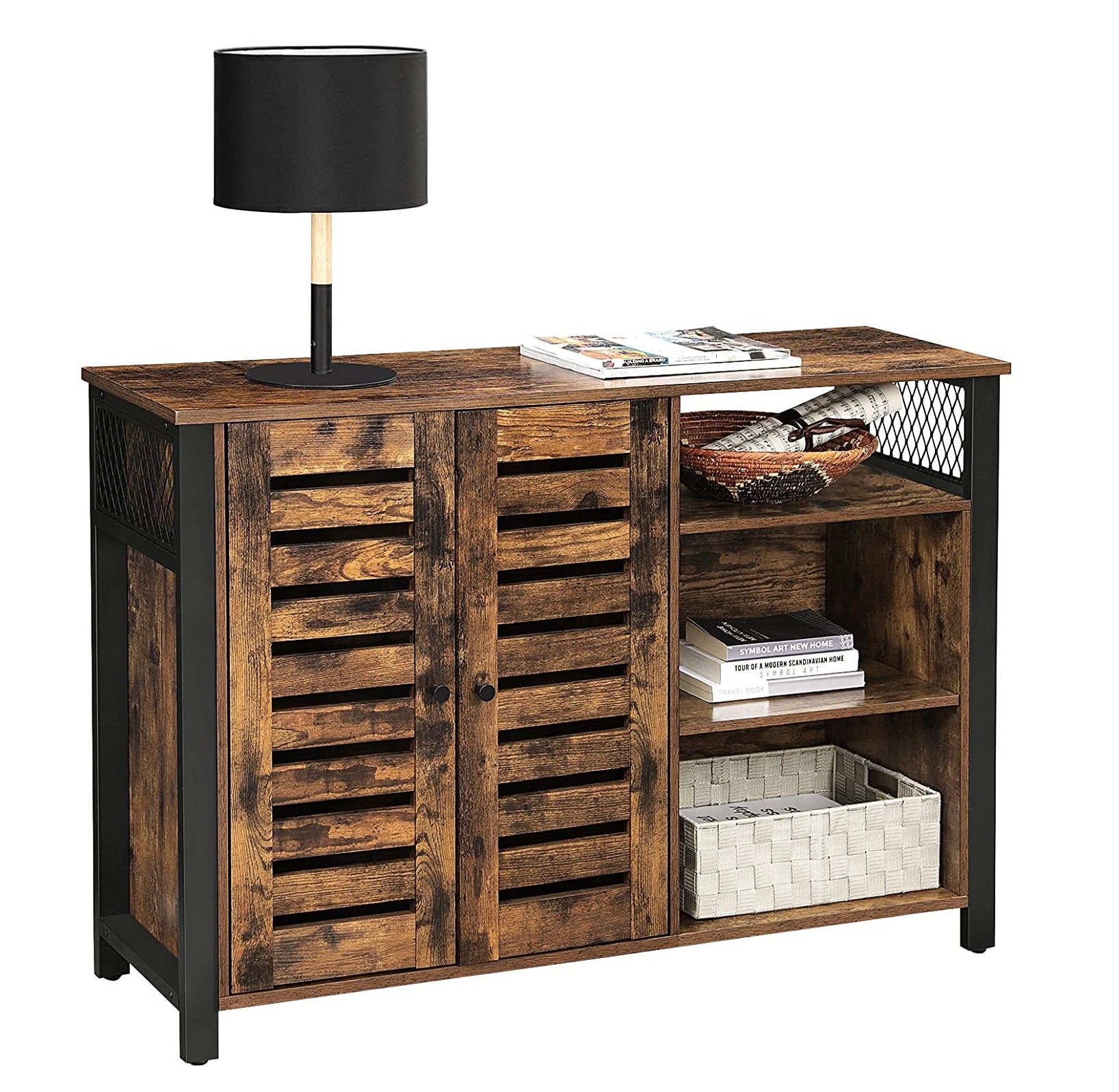 Parya Home - Sideboard - Industriell - Braun - Holz