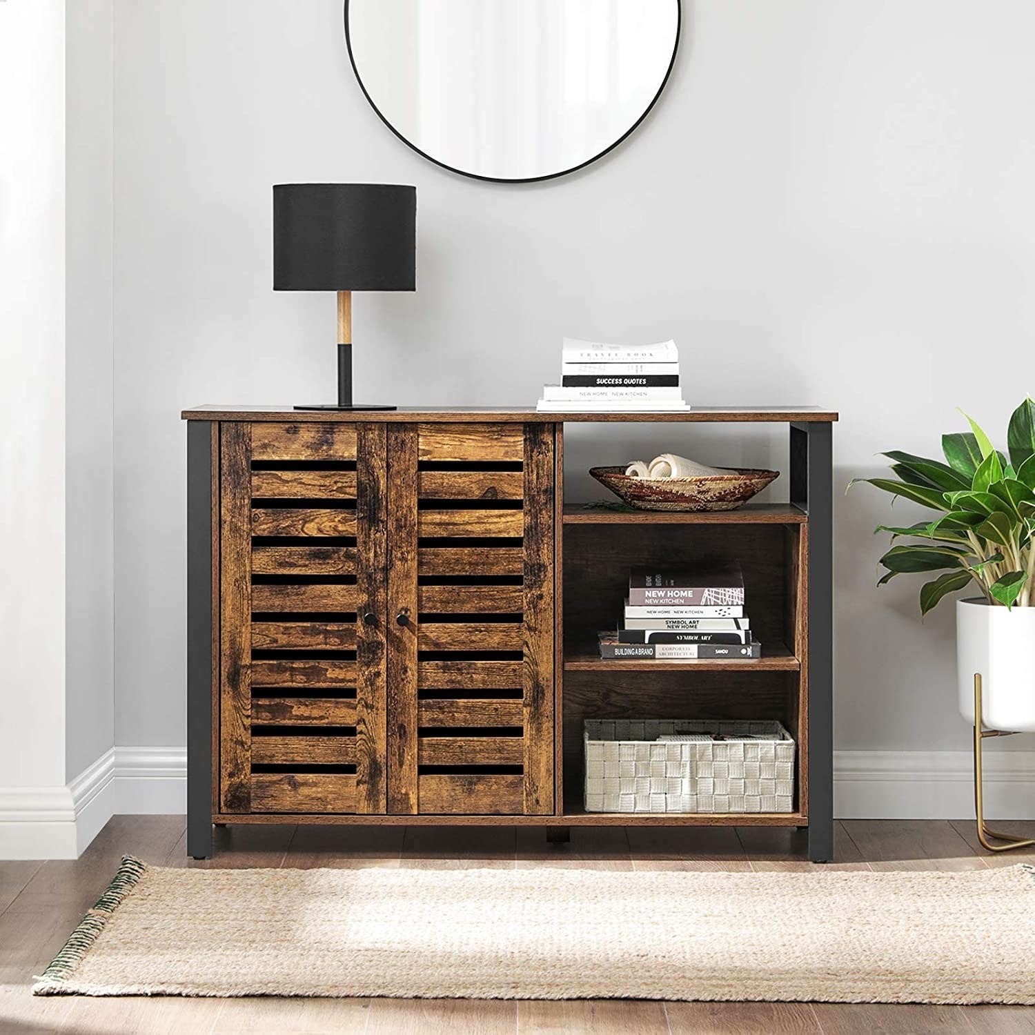 Parya Home - Sideboard - Industriell - Braun - Holz