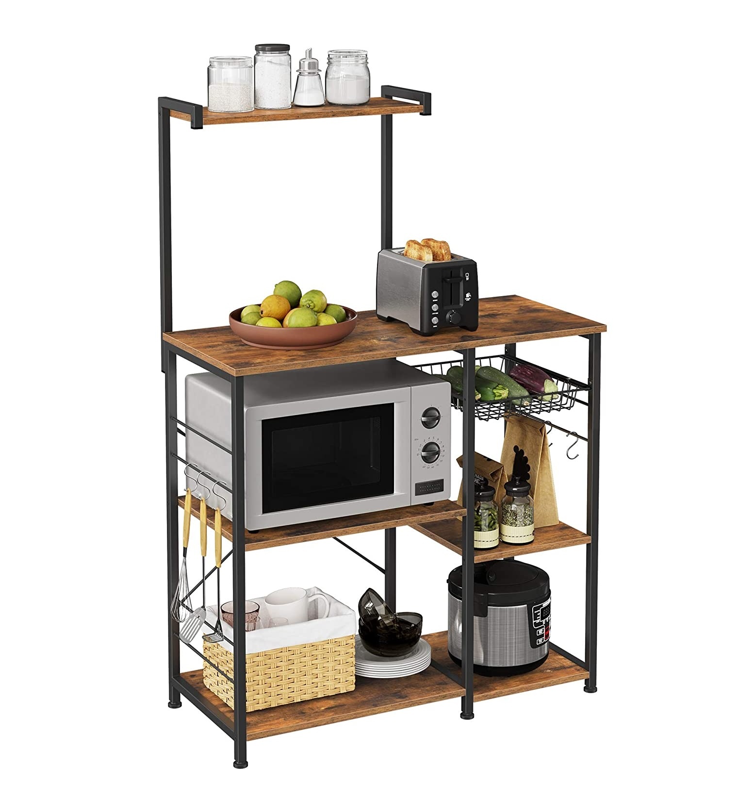 Parya Home - Keukenkast - Keukenrek - Industrieel - Hout - Bruin