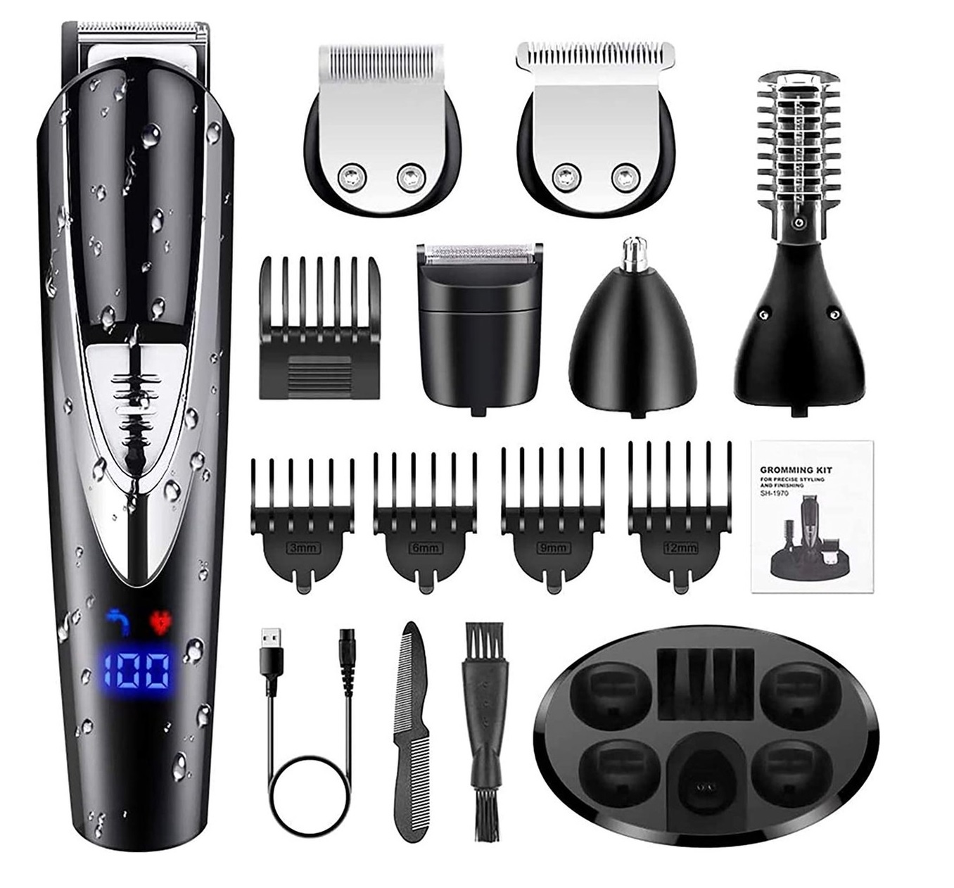 Kemei KM-700B - Luxe Tondeuse - Professionele Trimmer - Groomer - Scheerapparaat - Baardtrimmer Kemei KM-700B - Luxe Tondeuse - Professionele Trimmer - Groomer - Scheerapparaat - Baardtrimmer