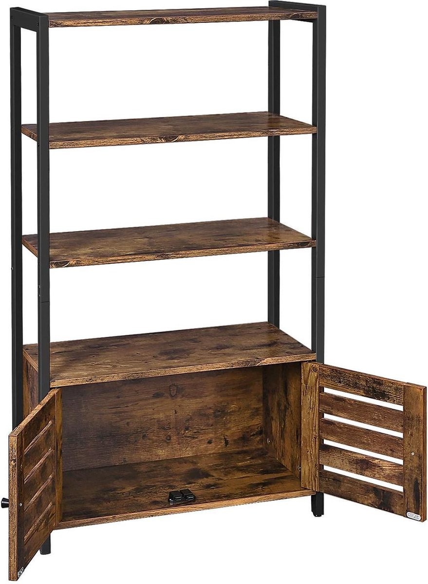VASAGLE Boekenkast - ladenkast - industriële design - 70 x 30 x 121,5 cm