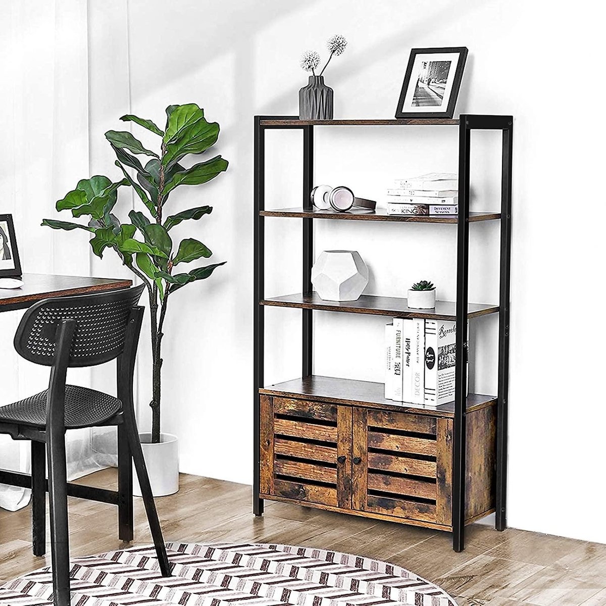 VASAGLE Boekenkast - ladenkast - industriële design - 70 x 30 x 121,5 cm