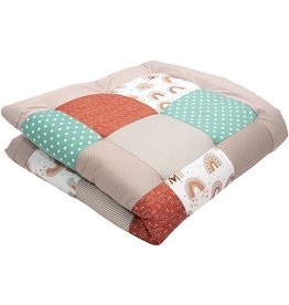 Ullenboom ULLENBOOM ® Baby crawling blanket, 120 x 120 cm, lined rainbow
