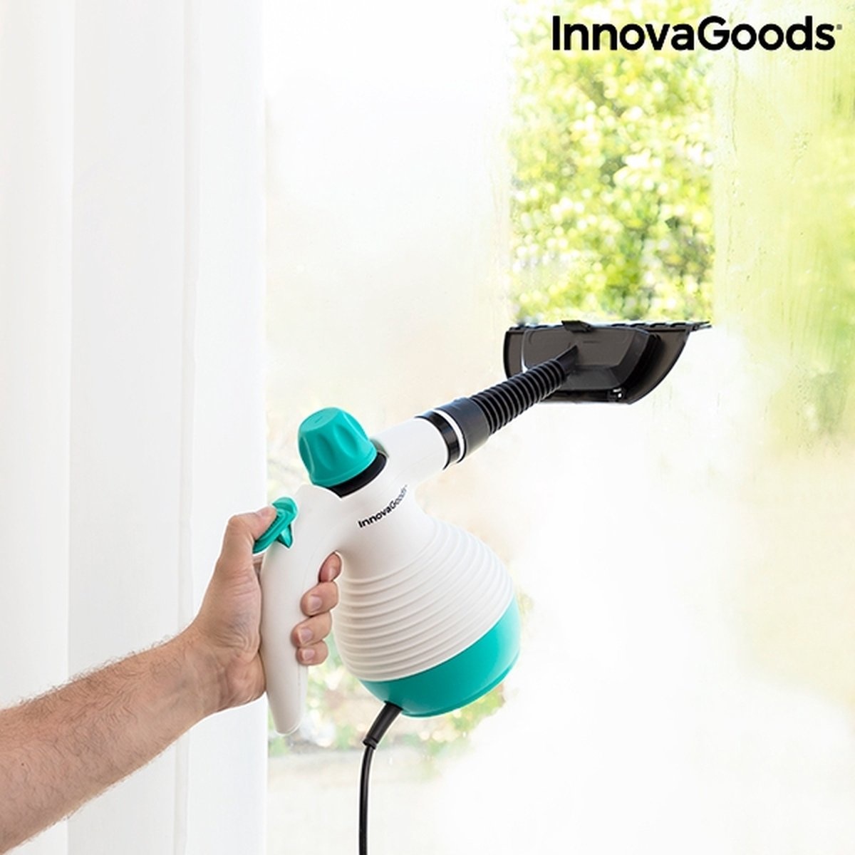 InnovaGoods - Dampfreiniger - 400ML- 2 in 1 - Weiß