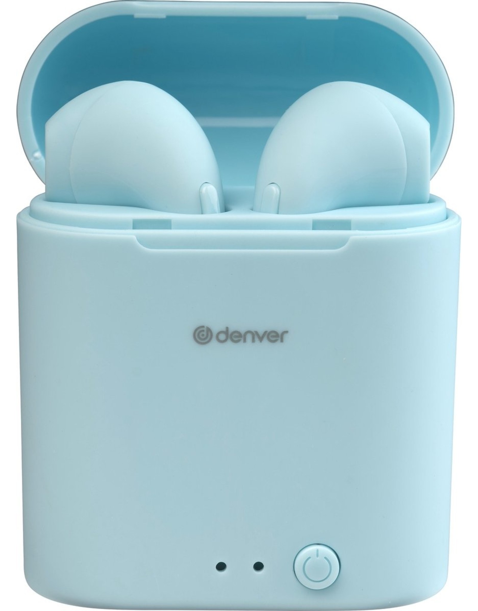 Denver - Earphones - Wireless - With charging case - Light Blue - Parya shop