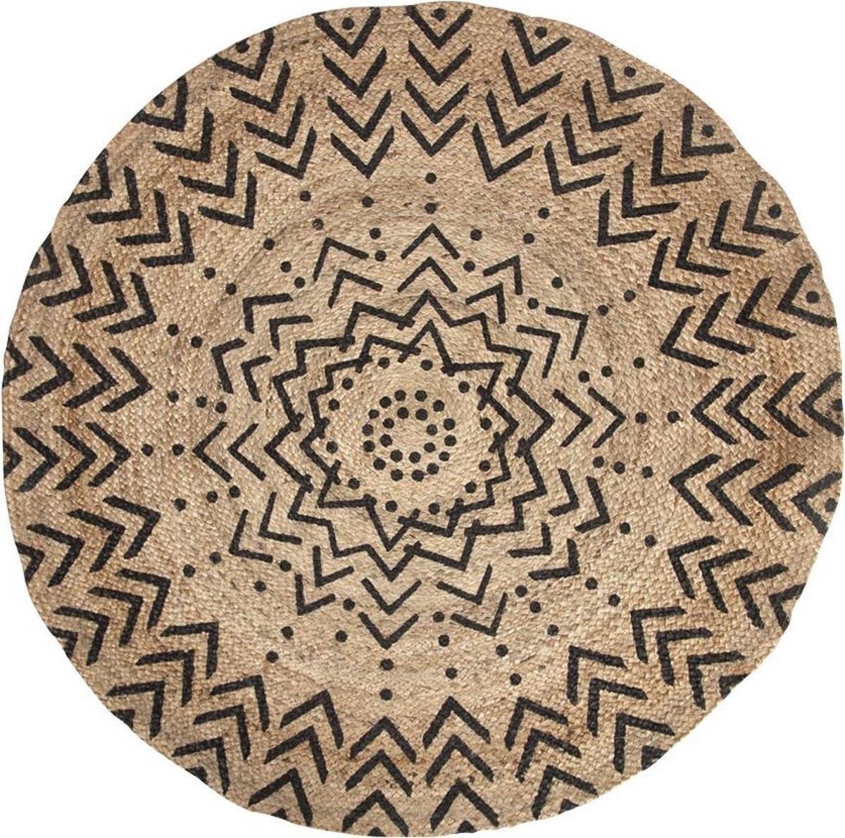 Carpet Round - Graphic Patterns - Jute D120 - Arrows